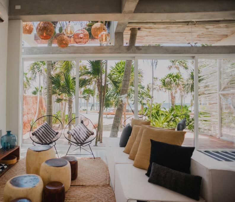 Tulum Beachfront Villa I'Ik By Casa Xuul Тулум Экстерьер фото