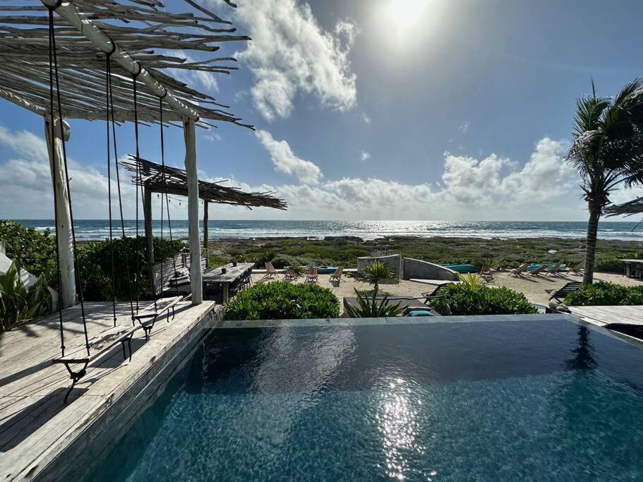 Tulum Beachfront Villa I'Ik By Casa Xuul Тулум Экстерьер фото