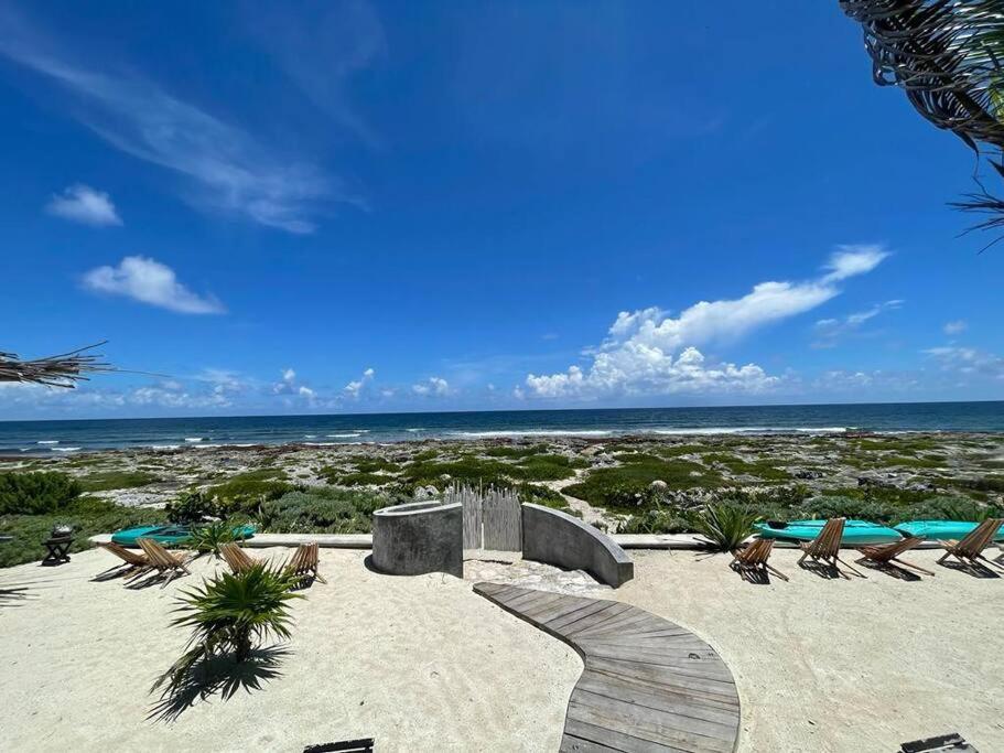Tulum Beachfront Villa I'Ik By Casa Xuul Тулум Экстерьер фото